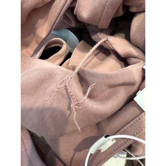 Vince Pima Cotton Square Neck Belted Midi Dress Mauve S - Picture 8 of 10